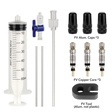 60ml Tubeless Tire Injector Syringe Presta Valve Core Remover MTB/Road Bike Sealant Injection Tool