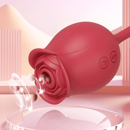 Rose-Sucking Vibrator for Women Thrusting Dildo Nipple Vacuum Sucker Clitoris Stimulator Female Vibrating Egg Adult Sex Toys