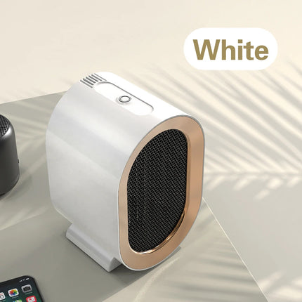2025 New1200W Portable Electric Heater Mini Desktop Fan Heater Smart Warm Air Machine Home Bedroom Office Winter Heater