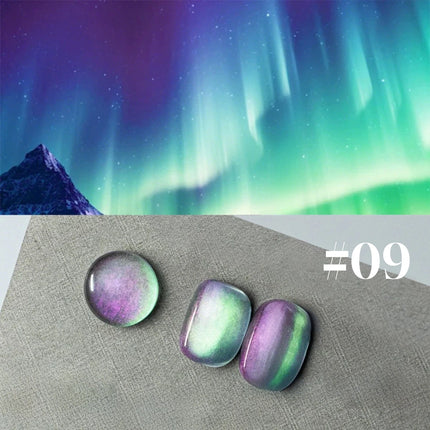 1-6PCS Popular Winter Internet Celebrity Hot-selling Northern Lights Cat Eye Magnet Gel Nail Polish Nail Art Nail Supplies