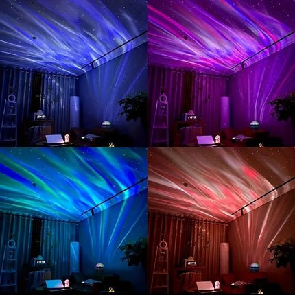 USB LED Aurora Projection Lamp Remote Control Electronic Luminescent Night Light LED Star Projector Wedding Party Decorations