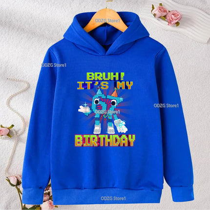 Autumn Winter Six Seven 67 Number Print Children's Hoodies Casual Fashion Boys Girls Long Sleeved Sweatshirt Warm Kids Pullovers