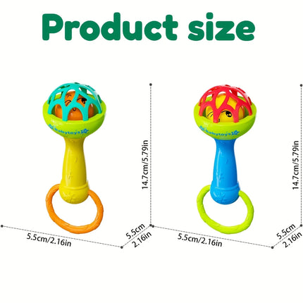Baby Vibrating Bell Toy with Ringing Sound - Fine Motor Skills Grip Trainer, , Safe for Babies 0-3 Years Old, Baby Grip Training