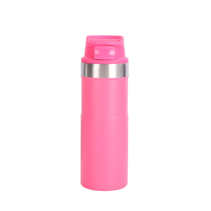 500ml Bpa Free Classic Trigger Action Travel  Coffee Mug 16OZ Double Wall Cup Insulated Sports Portable Water Bottle
