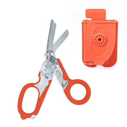 Hot Selling Tactical Multifunction Scissor Raptors First Aid Expert Folding Scissors Outdoor Survival Tool Combination Gadget