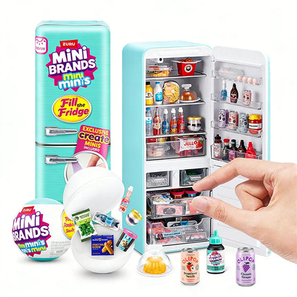 New ZURU Mini Brands Refrigerator Ball Surprise Blind Box Super Mini Snacks Toys For Role Play Home Dollhouse Furniture Gift