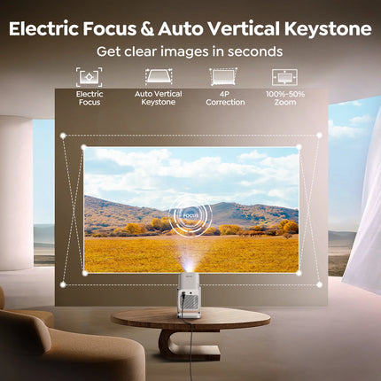 TOPTRO TP1 4K Projector 800ANSI Official Netflix Linux Native 1080P Auto Focus/Keystone WiFi6 BT5.2 Dolby Audio Home Theater
