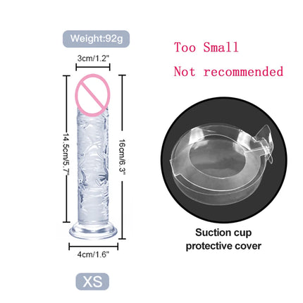 Transparent Big Dick 6 Sizes Realistic Jelly Dildo Soft Vaginal Masturbators Women Gay Penis Anal Sex Toys Suction Cup