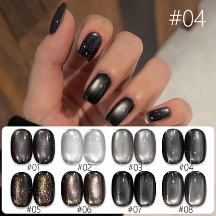 MIANEL 10ML 2026 New Black Gem Cat Eye Gel Polish Whitening Dark-Style Edgy Nail Polish with Glass Beads Nail Art