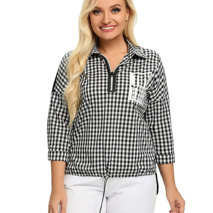 Women Plus Size Woven Spring And Autumn Fashionable Shirt