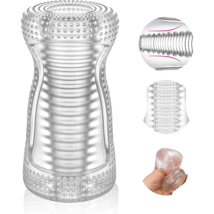 Glans Endurance Exercise Male Masturbator Artificial Vagina Pussy Masturbation Cup Soft Blowjob Pocket Pussy Sex Toys for Men