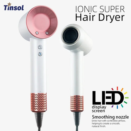 Professional Hair Dryer High Speed Negative Ion 110000rpm Hair Dryer 1500W Professional Hair Care with LED Temperature Display