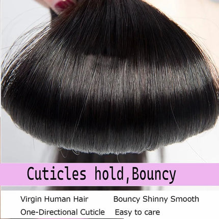 26 28 30 Inch Straight Hair Brazilian Straight Human Hair Weave Bundles Natural Black 1/3/4pcs 100% Human Hair Bundles Remy Hair