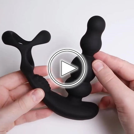 Anal Vibrator 360 Rotate Anal Beads Male Prostate Massager with Cock Ring Wireless Control Vibrating Butt Plug Sex Toys for Men