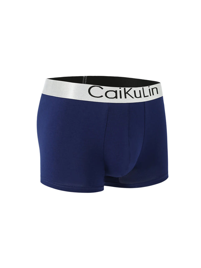 12 Pieces of Randomly Mixed Color Fashionable Men's Underwear, Comfortable Solid Color Mid-Waist Sports Boxer Briefs