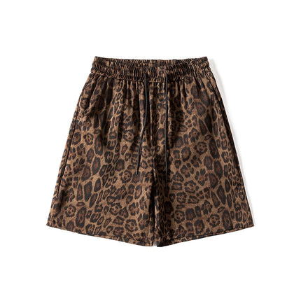 Summer 2026 Leopard Print Short-Sleeved Shorts Suit Men'S High-Quality Fashion Trend Comfortable Breathable Loose Casual Suit