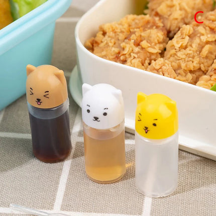 Portable Mini Sauce Bottle Box Squeeze Bottle Salad Dressing Ketchup Squeeze Jar Container  Lunch Box Accessories