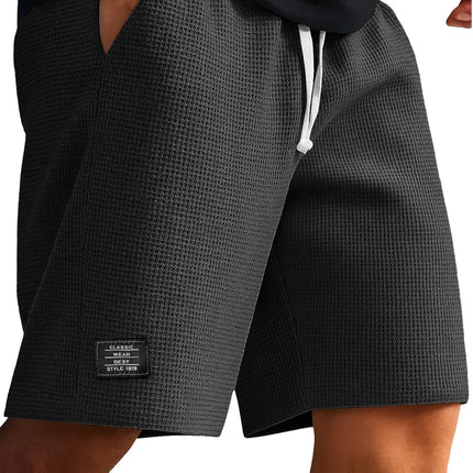 Men's Jacquard Casual Shorts Summer Harajuku Solid Sweatpants Fashion Men Short Pants Retro Men Clothes Roupas Streetwear New