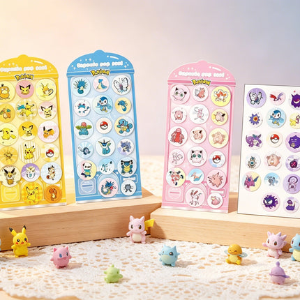 Pokemon  Epoxy 3D Puffy Stickers Cute Pikachu Gengar Squirtle Decals for Scrapbooking Journal Phone Kids Stationery DIY Gifts
