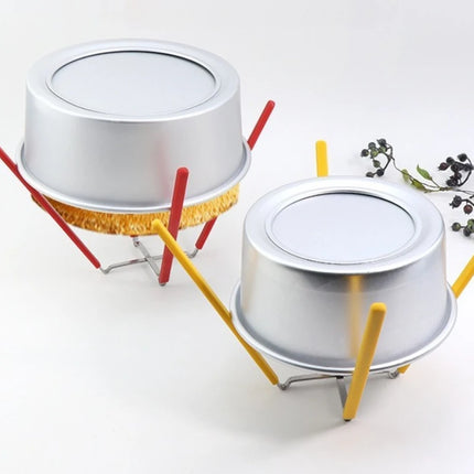 Cooling Stainless Steel 4 Prong Design Silicone Protection Collapsible Baking Rack Metal Cake Rack Baking Tool