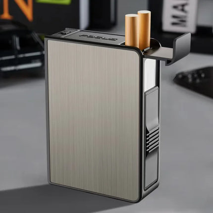 TikTok Viral 20-Slot Pop-Up Cigarette Case | integrated Slim Holder l Shockproof Metal with Custom Engraving Gift for Men