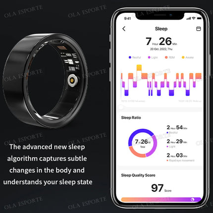 2026 Smart Ring For Man Women Blood Pressure Heart Rate Sleep Monitoring Smartring IP68 & 5ATM Waterproof Multi-sport Mode rings