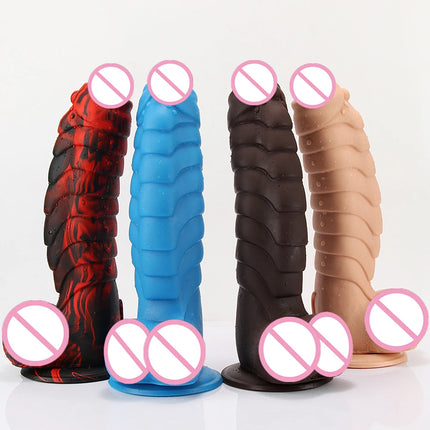 24 Models Animal Dick Thrusting Dragon Dildo Dinosaur Scales Penis Big Suction Cup Adult Anal Sex Toys Strapon Women Masturbator