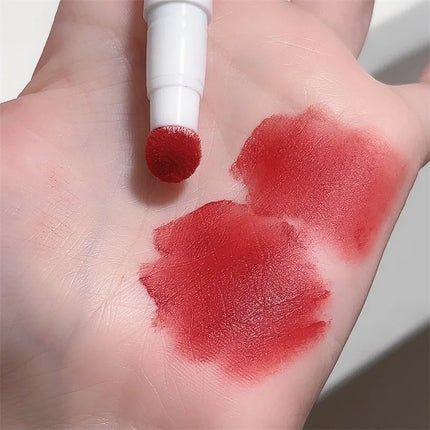 Matte Lip Mud Air Cushion Lips Cream Brick Red Lip Glaze Powder  Lipstick Pen Non-Stick Cup Female Lip Tint Korean Makeup