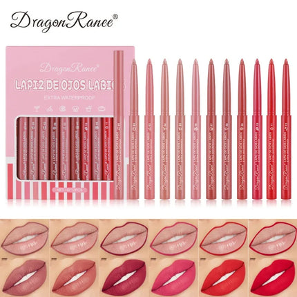 Lip Liner Lipstick Pen Waterproof Lasting Hook Line Lip Pen Matte Beginner Automatic Lips Liner Bean Paste Lip Contour Cosmetics