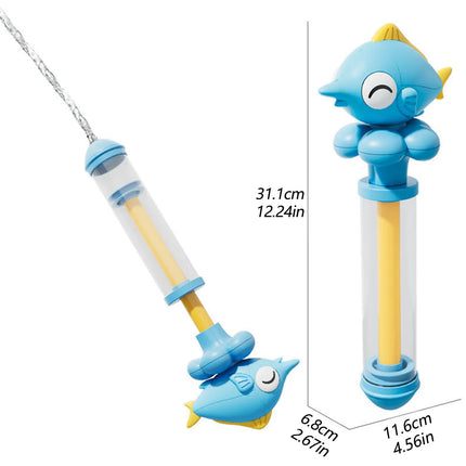 Water Gun Water Shooter Outdoor Summer Pulling Type Water Cannon Swim Sprayer Toy Kid Child Beach Single-Tube Water Outlet beach