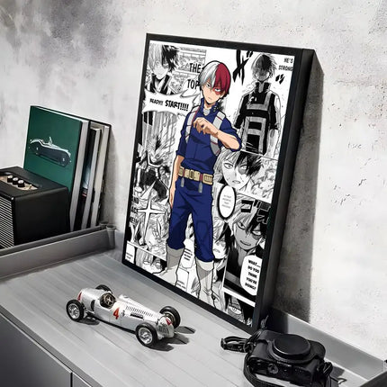 My Hero A-Academia Poster Stickers Mural Painting Self-Adhesive Wall Decals for Bedroom Living Room Home HD Decor Gift