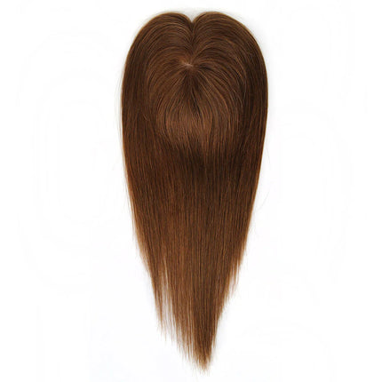 100% Remy Human Hair Natural Hair Topper HairPieces for Women Silk Base 3Clip in Toppers Hair Swiss Lace Hair Topper Breathable