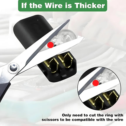 10/20/30/50/100 Pcs D2 Waterproof Plug Wire Connector 2 Pin Way Cable Plug Car Electric Wire Snap Connectors Strip Terminal