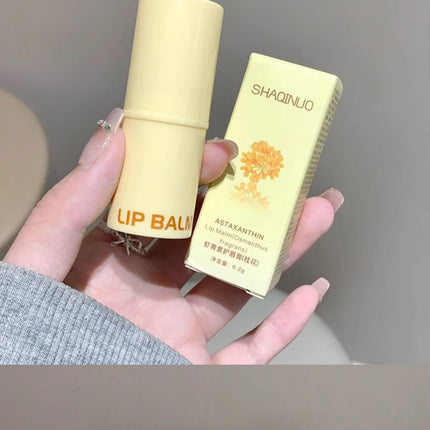 SHAQINUO Astaxanthin Lip Balm - Deep Moisturizing, Reduces Lip Lines, Fruity Fragrance, Say Goodbye to Chapped Lips
