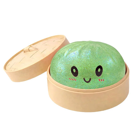 Glitter Dumpling Mystery Box: 6 Colors Random Stress Balls, Aesthetic Desktop Sensory Toy, Creative Office Fidget Gift