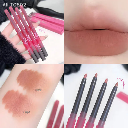 1Pc Nude Light Sweet Soft Matte Lip Liner Pencil Long-Lasting Fading Resistant Makeup Removable Lip Shaping Cosmetic Tool