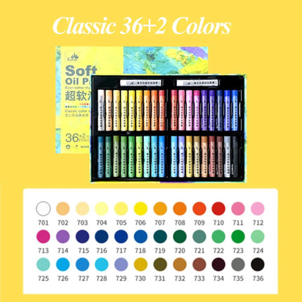 Kuelox Soft Oil Pastel 24/36/48 Solid Paint Stick Washable Drawing Classic Macaron Morandi Artist Crayon For Gift Art Supplies