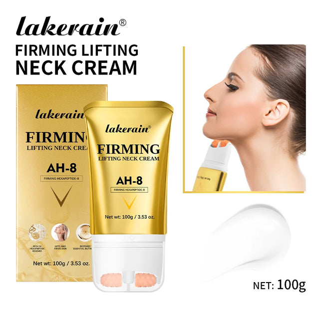 Lakerain Firming Lifting Neck Cream Deep Nourishment Lightweight Formula Remove Double Chin Rejuvenation Firms Loose Skin Cream