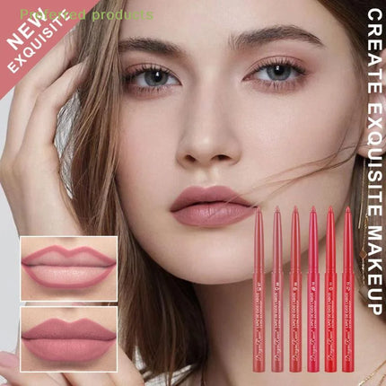 1Pc 12 Colors Waterproof Long-Lasting Automatic Lip Liner Makeup Matte Lipstick Pen Lip Gloss Lipliner For Beginners