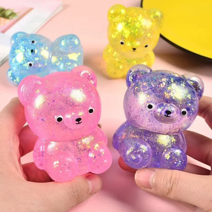 1pc Mixed colors Maltose Candy Bear Ball Slow Rise Slow Rebound Squishy. Stress Relief Soft Fluffy Kawaii Gift.
