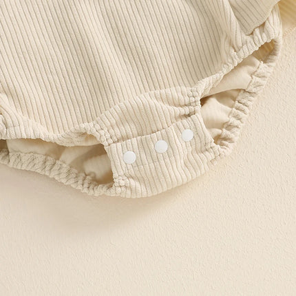 Pudcoco Infant Newborn Baby Girls Summer Romper Flying Sleeve Letter Bow Embroidery Romper with Headband 0-18M