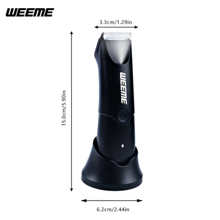 WEEME Electric Body Hair Trimer for Women Men USB Rechargeable LCD Display Painless for Bikini & Body No Skin Contact Compact