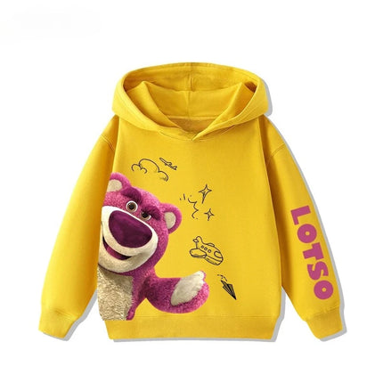 Boys and girls fashionable and cute Lotso print autumn and winter comfortable and warm children's sports pullover