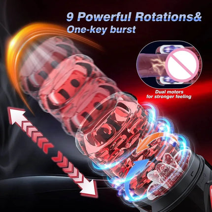 Automatic Male Rotate Mastubator Sucking Blowjob Machine Masturbation Cup Sex Toys Adult Goods for Men Masturbate Supplies
