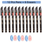 12 Black Pens