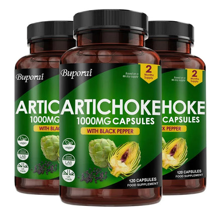 Artichoke 1000mg Capsules - Benefits Liver Health and Digestive System, Improves Energy, and Promotes Overall Well-being