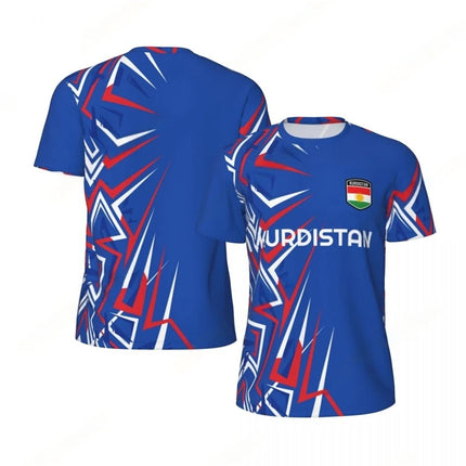 KURDISTAN 3D Print Sport Quick-dry Breathable Men T-shirt Outdoor Football Jersey Club Fan Team Short-sleeve Clothing Summer Top