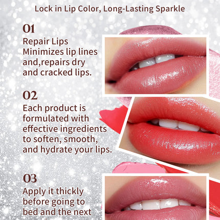 Temperature Color Changing Glitter Lipstick Waterproof Long Lasting Moisturizing Velvet Matte Lip Tint Red Pink Sexy Lips Makeup