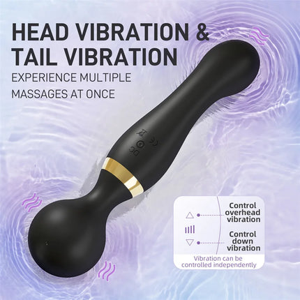 Powerful Huge Head Vibrator for Female Masturbation Orgasm AV Magic Wand Massager Nipple Clitoris Stimulator Sex Toys for Woman