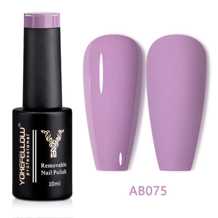YOKEFELLOW 10ml Jelly Nude Gel Nail Polish High Quality Translucent Pink Nail Gel Varnish Soak Off UV Gel Polish Long Lasting